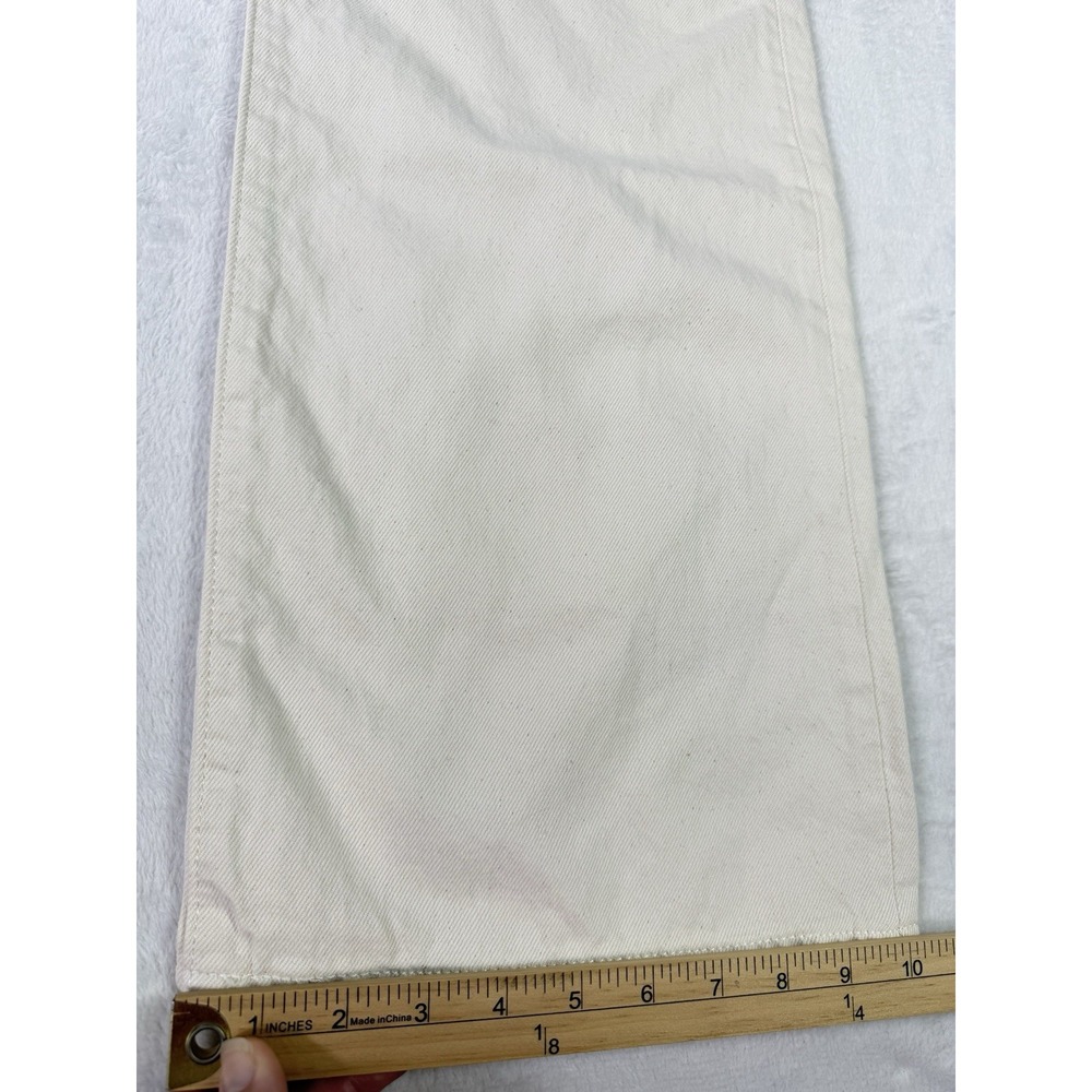 Levi's Ribcage Wide Leg Jeans Womens 25 High Rise Premium Denim Ivory White NWT - Picture 11 of 13